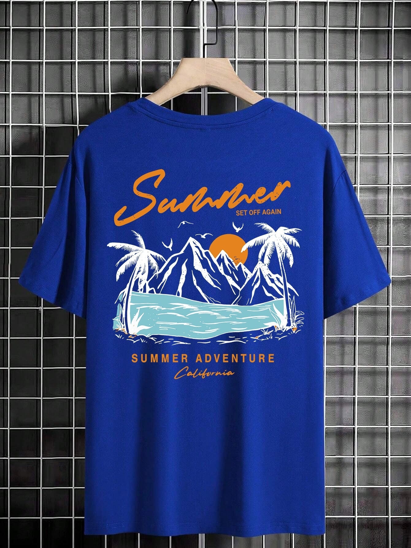 Summer Departure Adventure California Men's T-shirt Cotton Loose