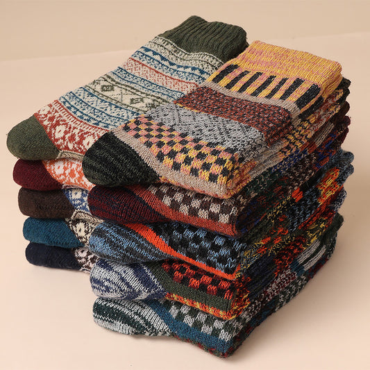 Men's 5-10 Pairs Retro Thick Socks