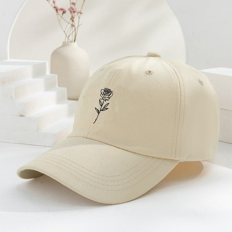 Men's Casual Simple Rose Washed Baseball Cap