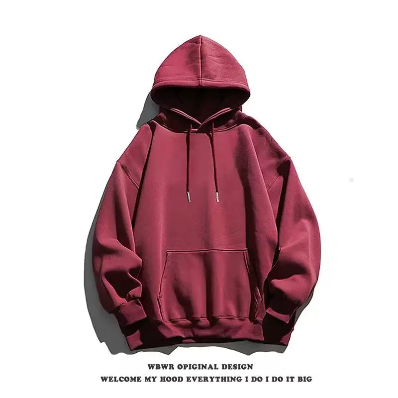 Men's Fashionable Solid Color Hooded sweatshirt by GJG Denim