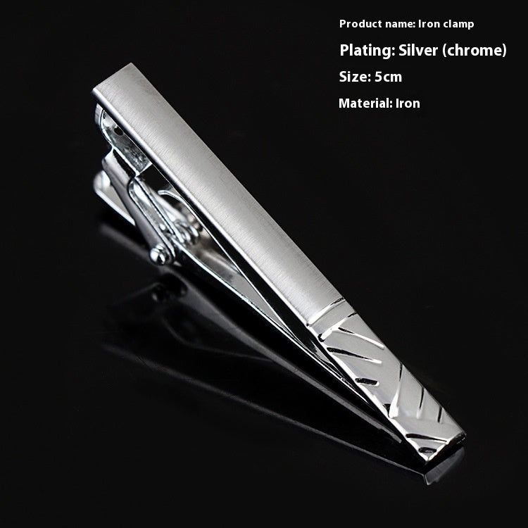 Men's Business Silver Simple Fashion Short Tie Clip