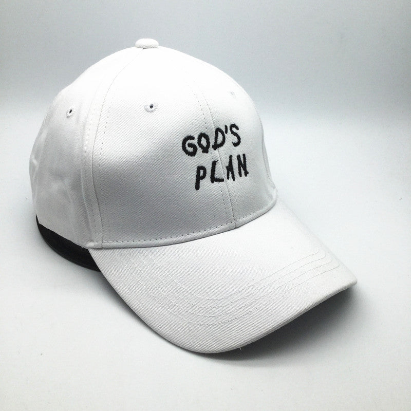 "God's Plan" Sunshade Letter Baseball Duckbill Cap