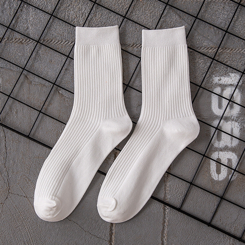Men's Solid Color Sport Mid-calf Length Cotton Socks