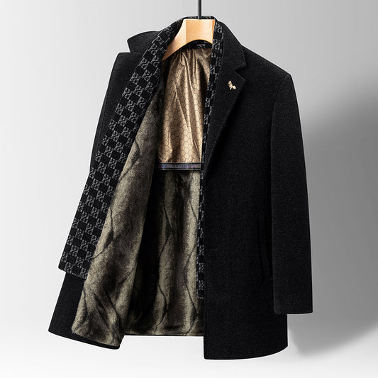 Men's Woolen Mink Velvet Coat
