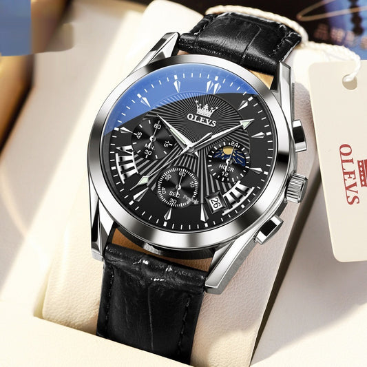 Men's Multifunction Quartz Timing With Calendar Watch