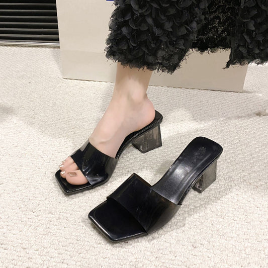 Strut & Shine Open Toe Block Heel Sandals