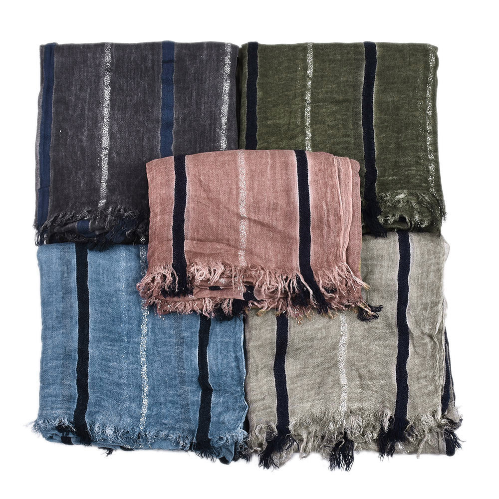 Men's Retro Striped Scarf