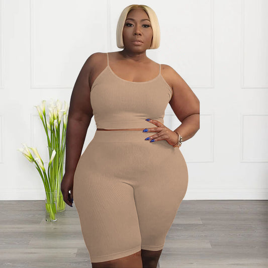 Women's Casual Top And Shorts Set