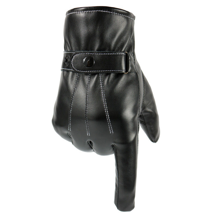 PU Leather Touch Screen Gloves For Men