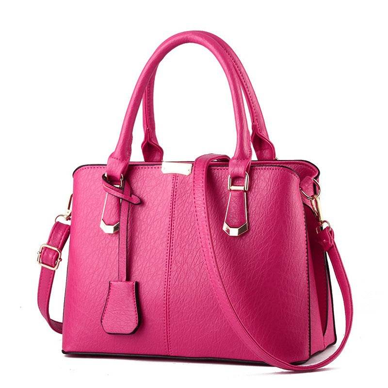 Solid Color Fashion Women Handbag Large Capacity