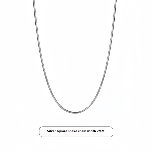 Titanium Steel Snake Chain Necklace For Men by GJG Denim