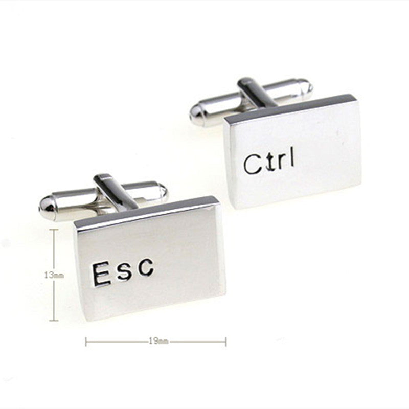 Metal Letter Shirt Men's Cufflinks