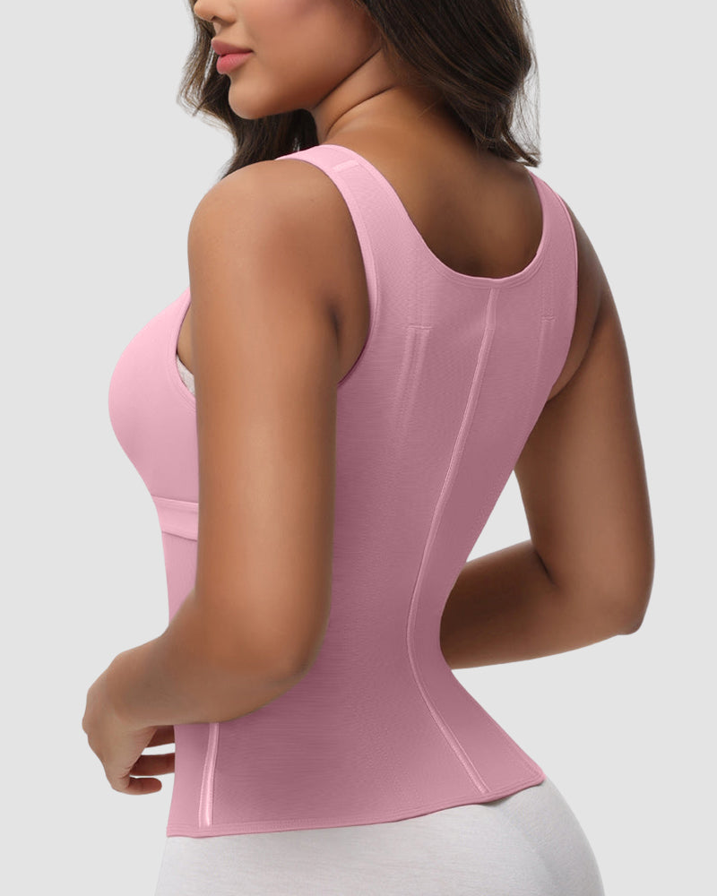 Double-Layer Tummy Control Waist Shaper Girdle With Bra
