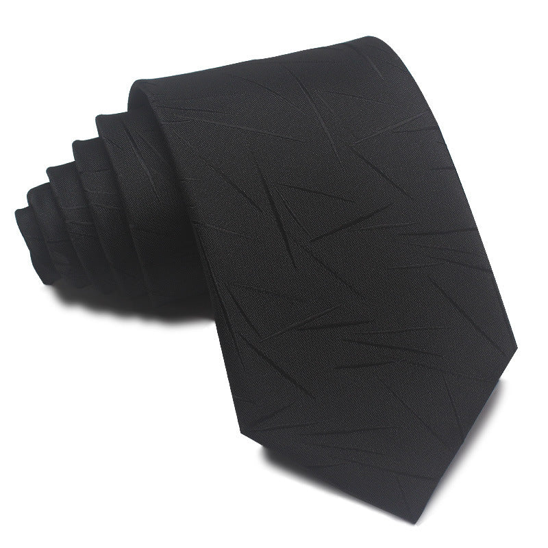 Men's 8CM Polyester Jacquard Striped Ties
