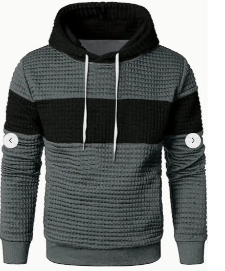 Men's Hooded Long-sleeved Sweater w/ Drawstring