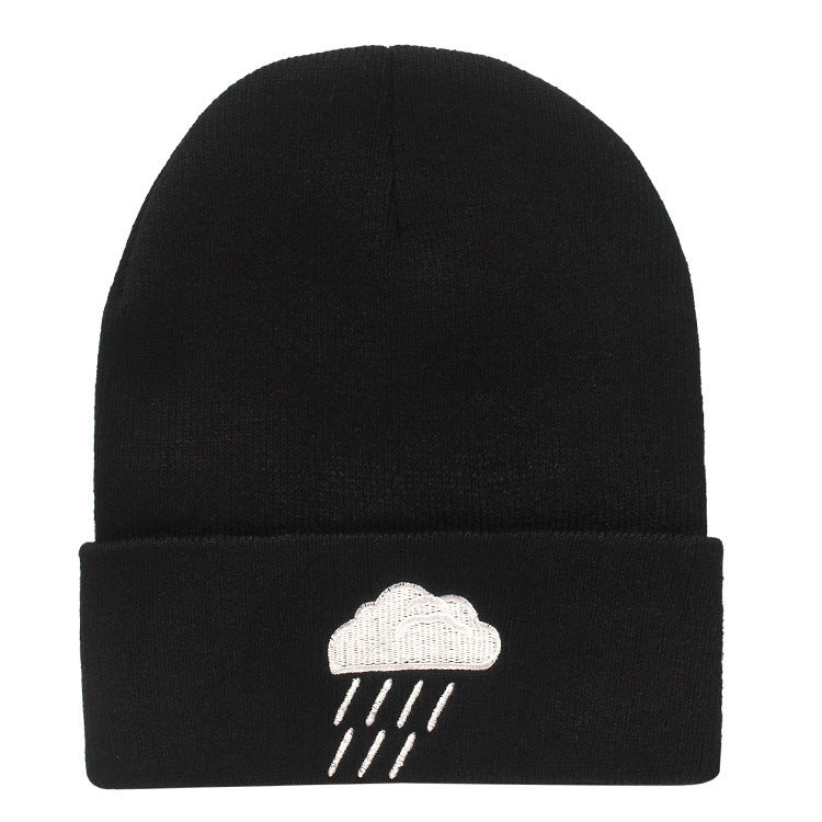 Men's Woolen Weather Embroided Knitted Beanie