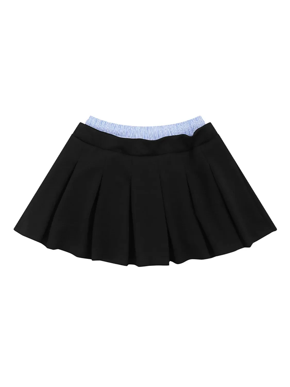 Drawstring Pleated Mini Skirt by Lady Ros