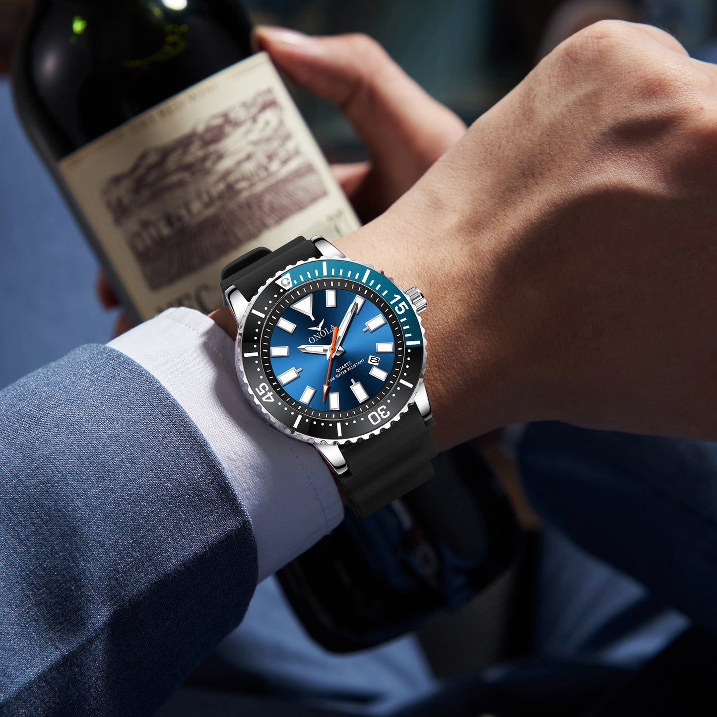 Business Casual Men's Waterproof Tape Quartz Watch