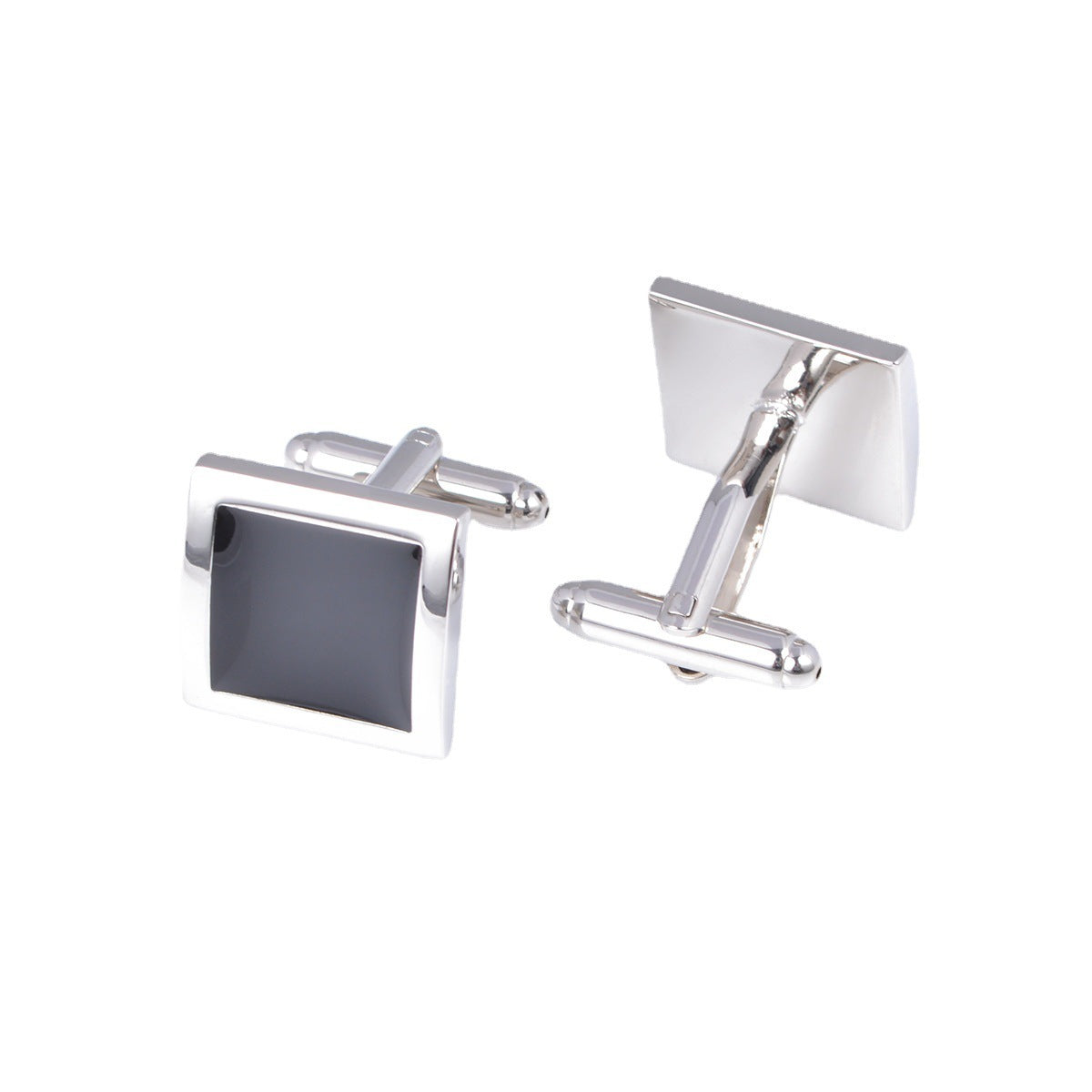 Classic Black Square Cufflinks For Men