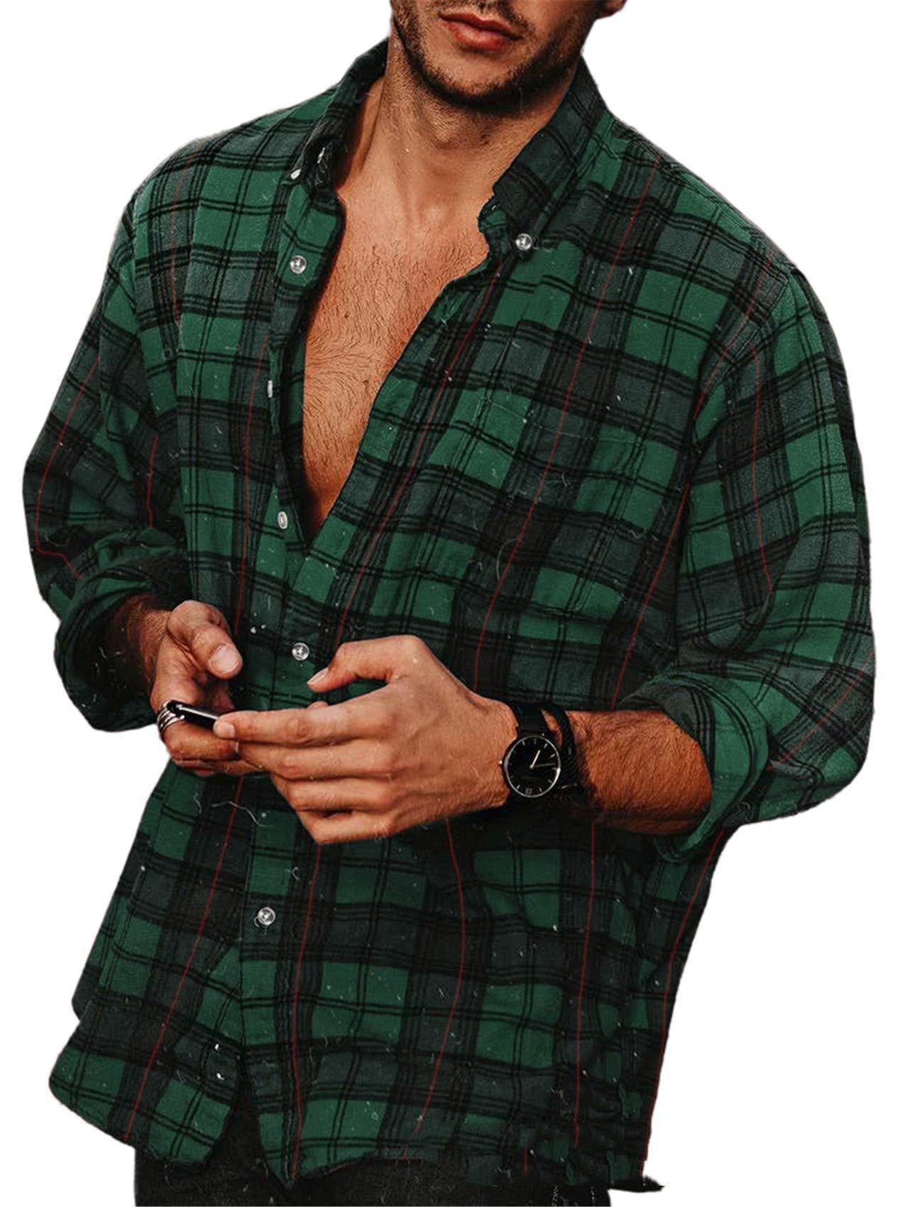 Men's Long Sleeve Plaid Shirt