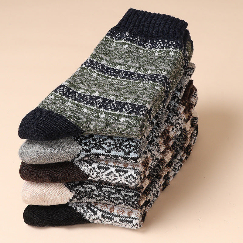 Men's 5-10 Pairs Retro Thick Socks