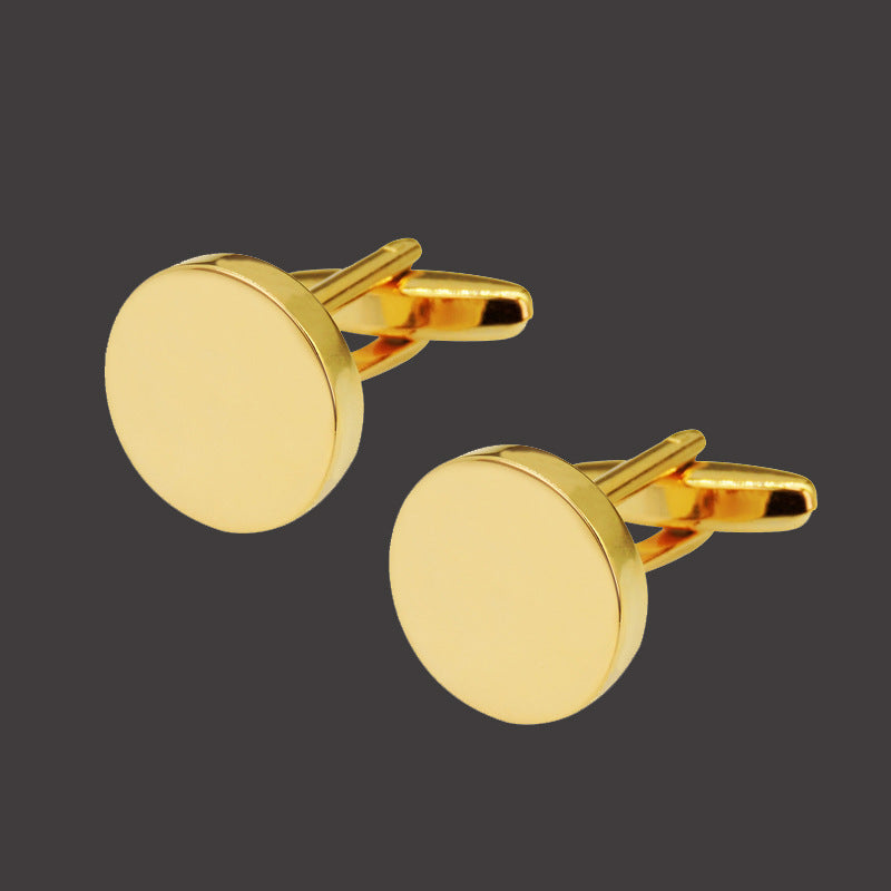 Copper Black Golden And Silver Laser Metal Cufflinks For Men