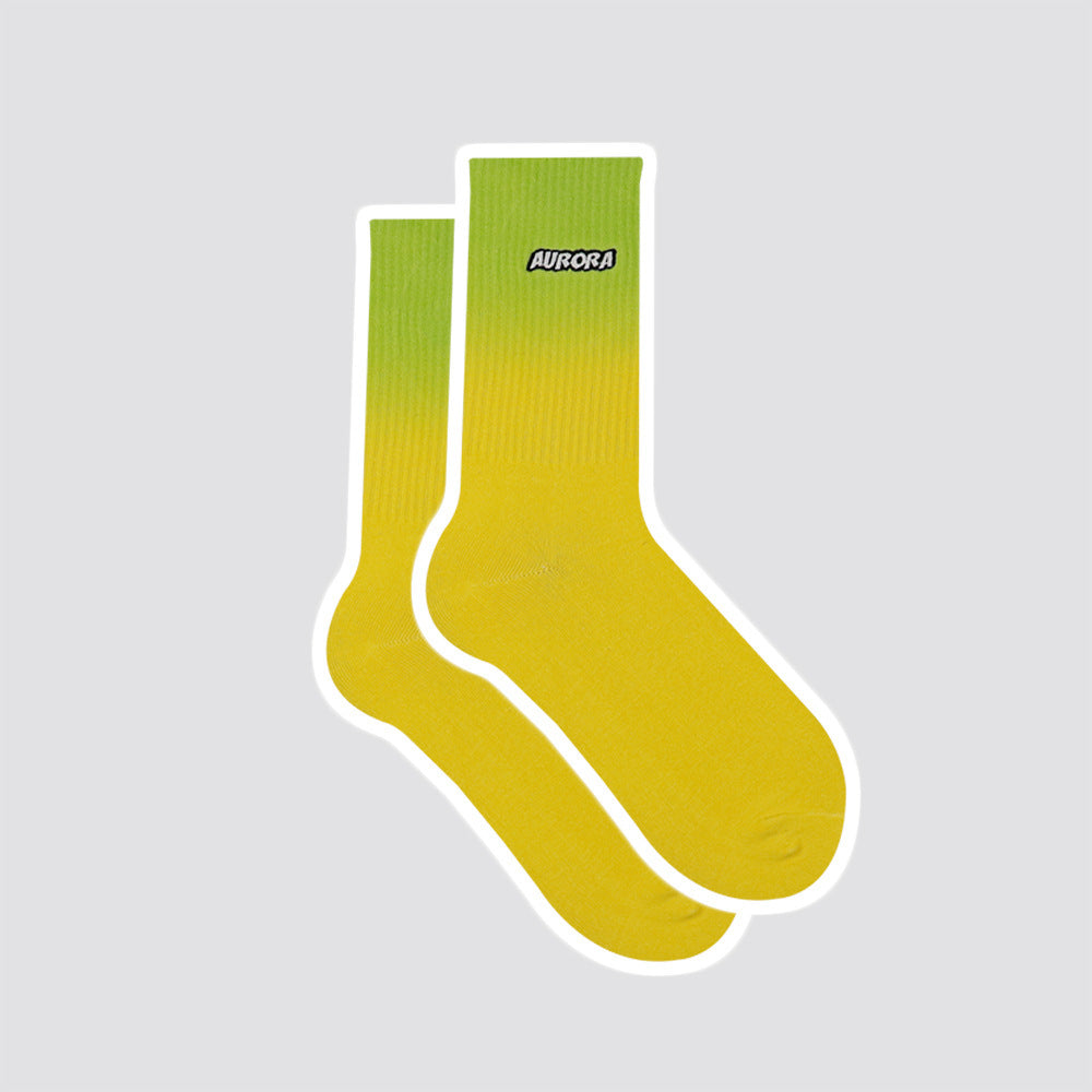 Men's Trendy Sports Dyed Cotton Tube Socks