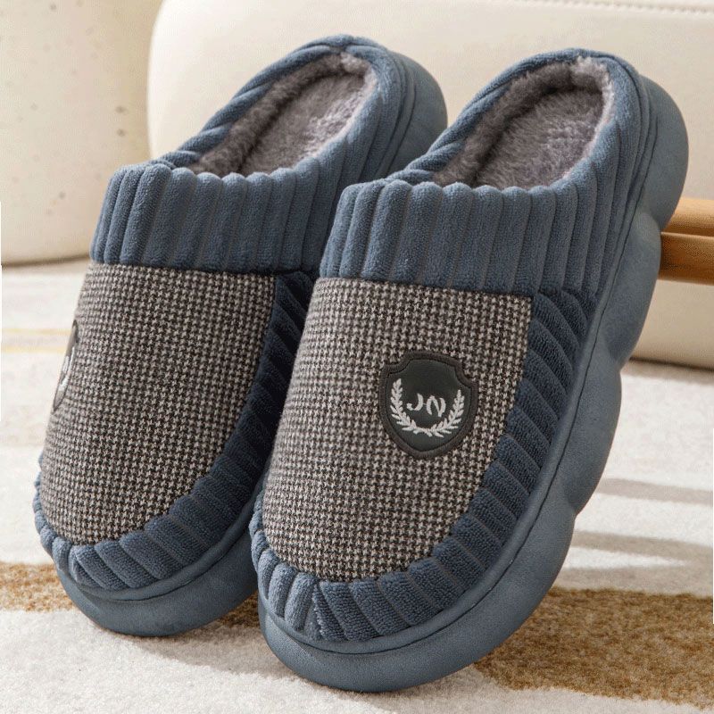 Men's Colorblock Indoor Thick-soled Fleece Sippers