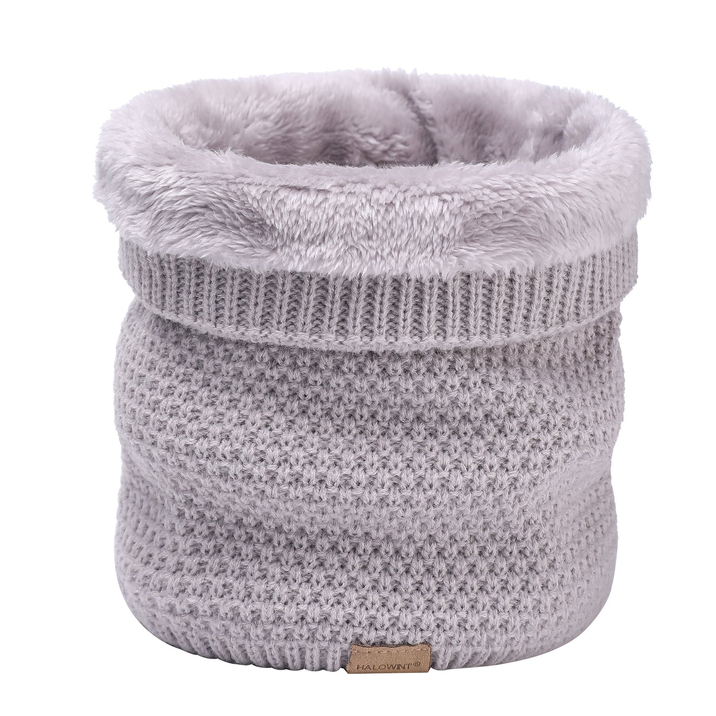 Men's Knitted Velvet Padded Neck Protection Scarf