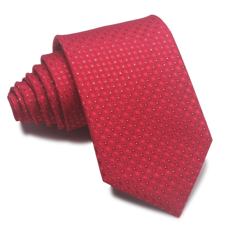 Men's 8CM Polyester Jacquard Striped Ties