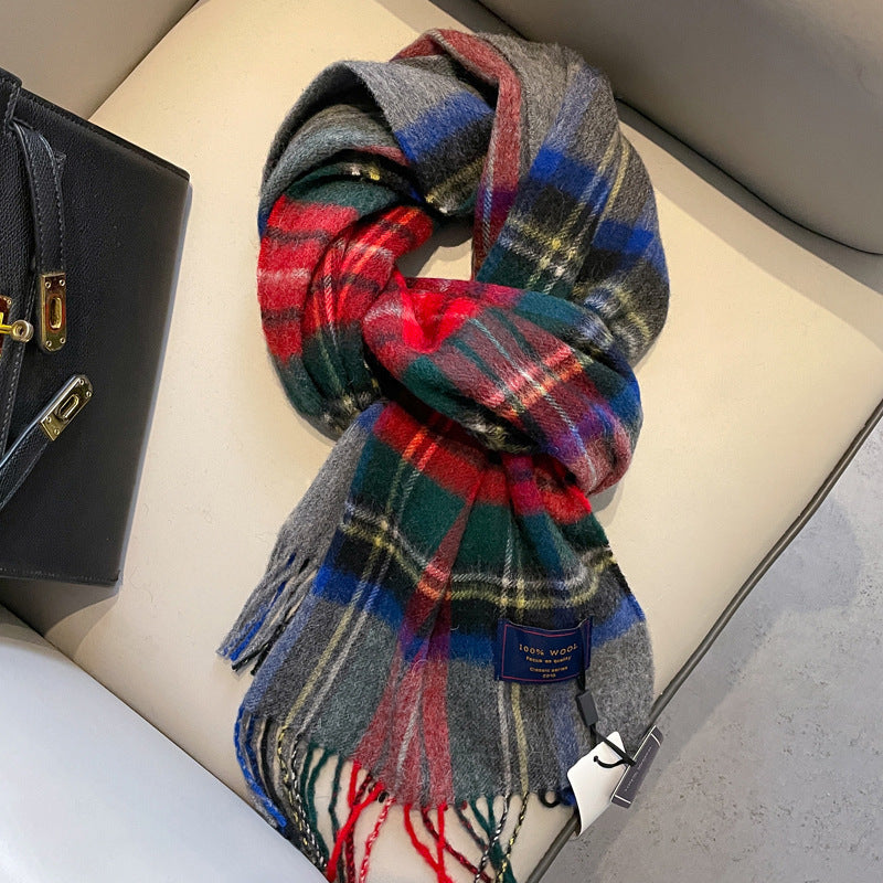 Men's Wool Scarf Winter