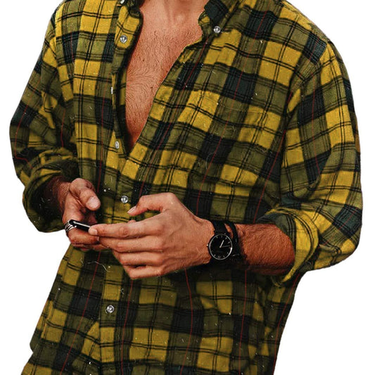 Men's Long Sleeve Plaid Shirt