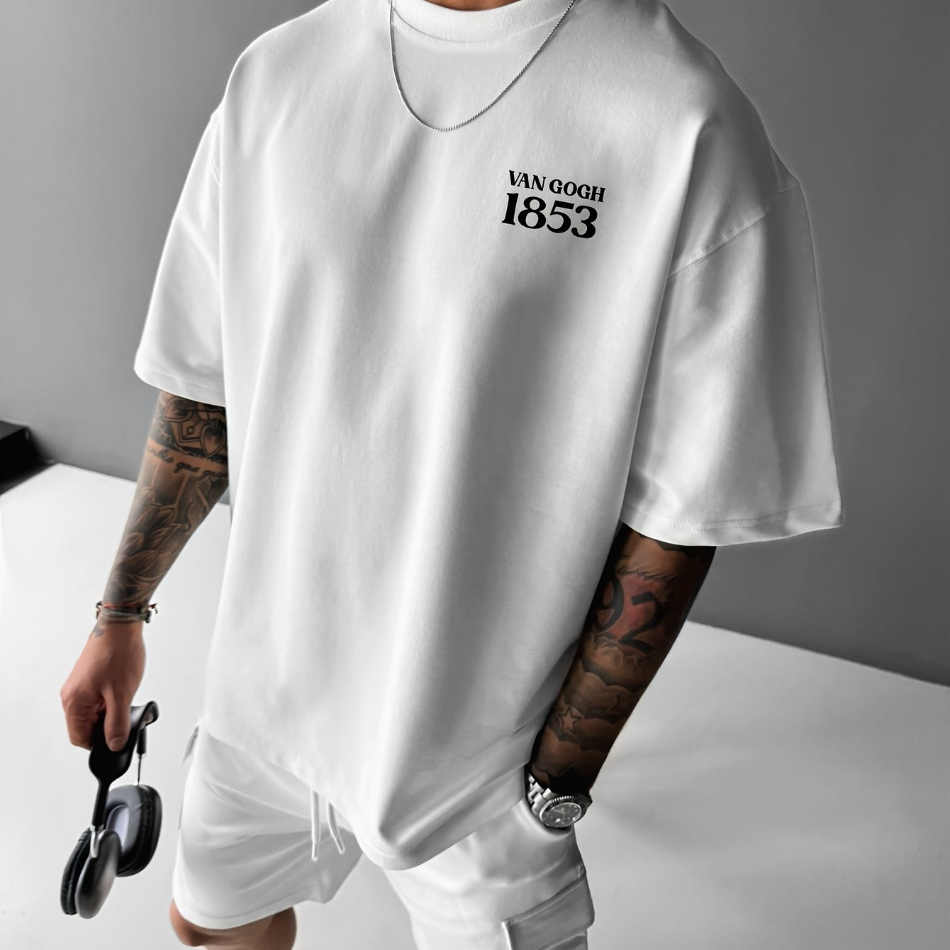 Printed Round Neck Short Sleeve T-shirt