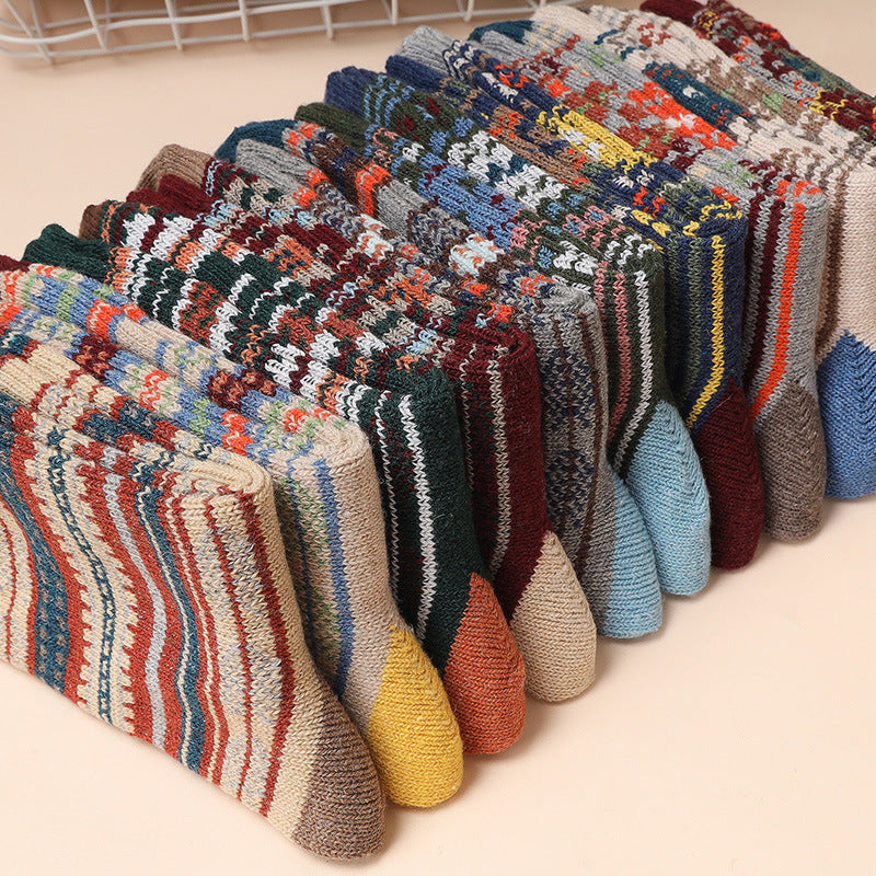 Men's 5-10 Pairs Retro Thick Socks