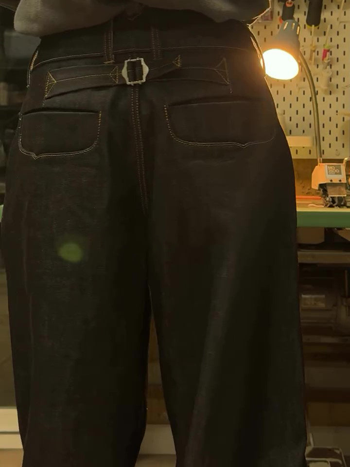 Men's Classic Pocket Denim Wide-Leg Jeans