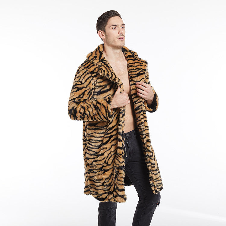 Men's Faux Fur Long-cut Coat