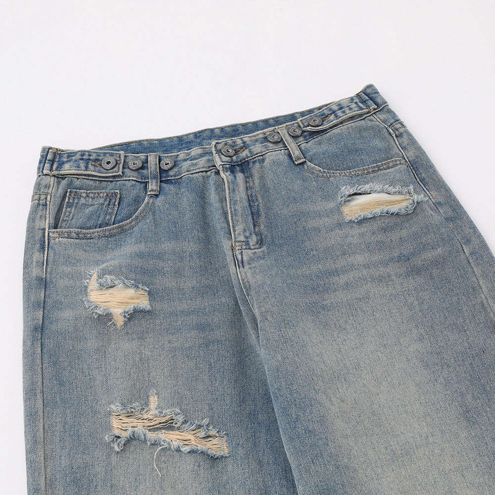 Fashion Straight Washed Jeans For Men