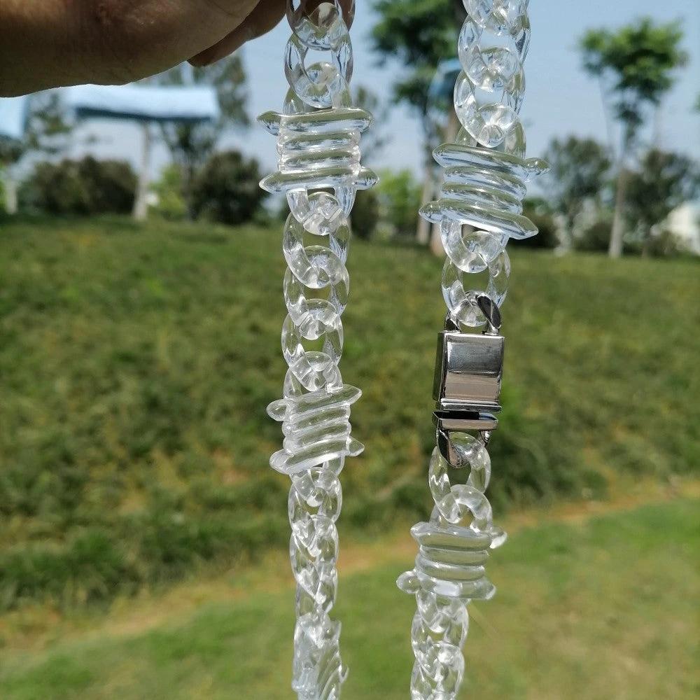 Metal Safety Buckle Chain Necklace For Men by GJG Denim