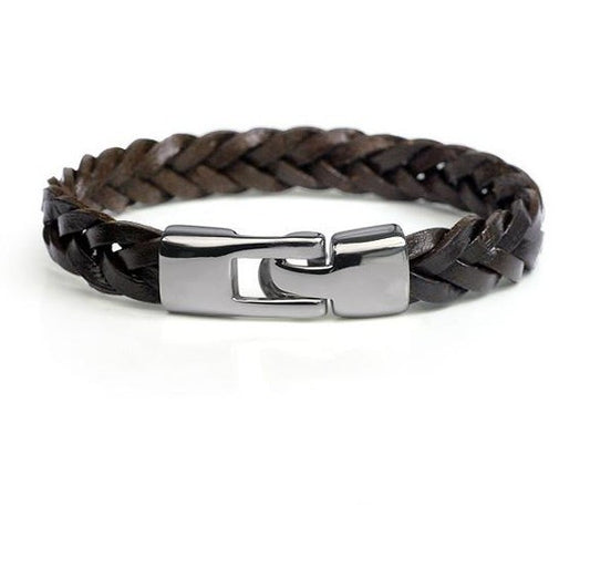 Leather Alloy Vintage Hand-woven Bracelet For Men