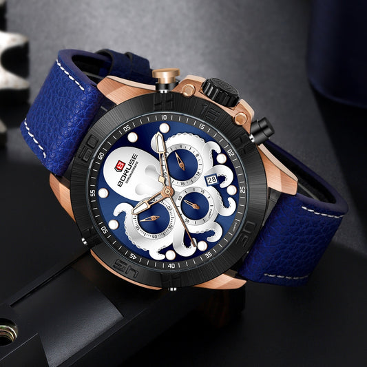 Men's Octopus Waterproof Luminous Quartz Watch