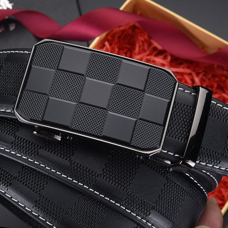 Men's Automatic Leather Buckle Belt