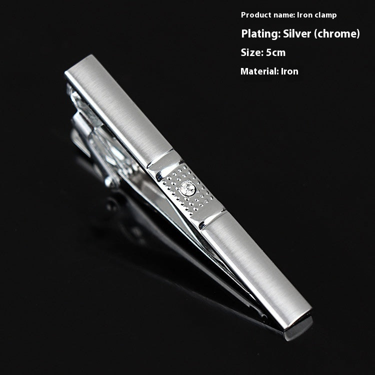 Men's Business Silver Simple Fashion Short Tie Clip