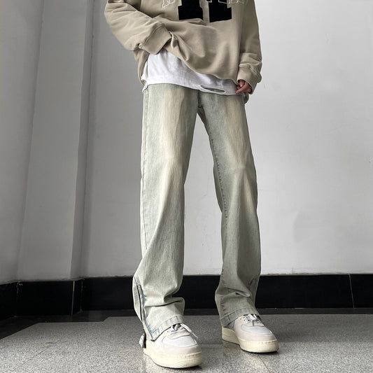 Men's Side Zipper Skinny Jeans
