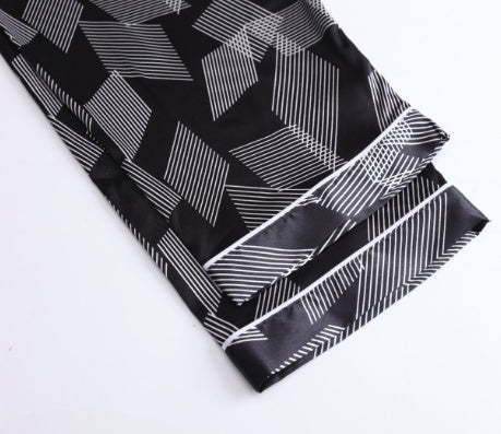 Men Ice Silk Double Short Suit Pajamas