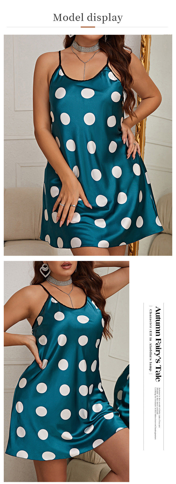Polka Dot Pajamas Loose Homewear For Women