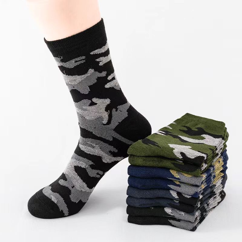 Men's Camoflauge Polyester Cotton Tube Socks