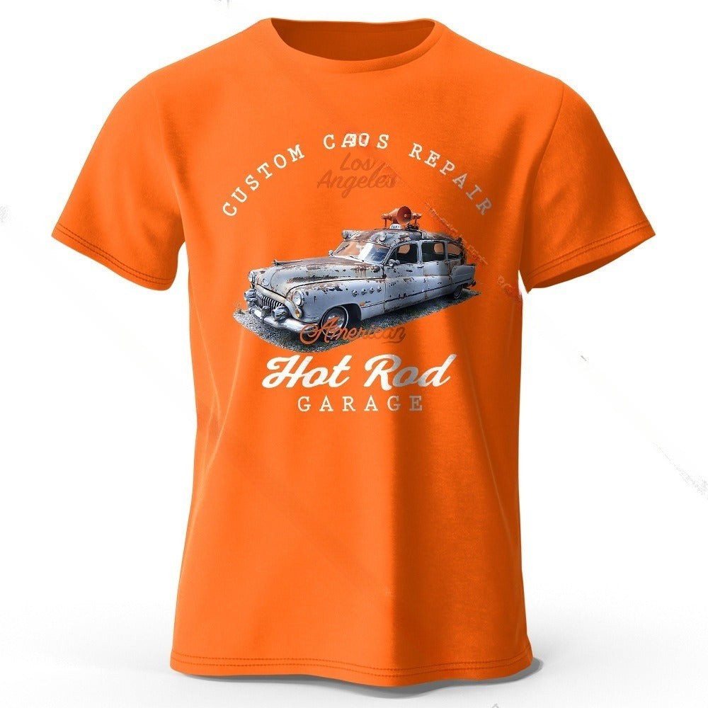 Car Club Patch Print Men's T-shirt