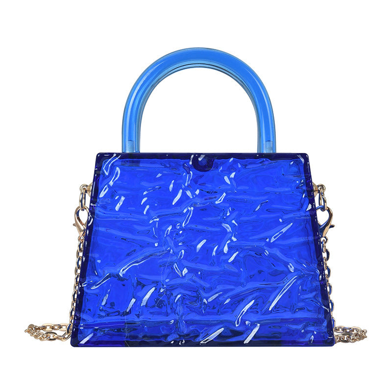 Super Mini Transparent Chain Small hand Bag Lipstick Bag Headphone Bag Women