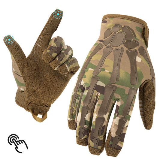 Men's Non-slip and Breathable Full Finger Touch Screen Tactical Gloves