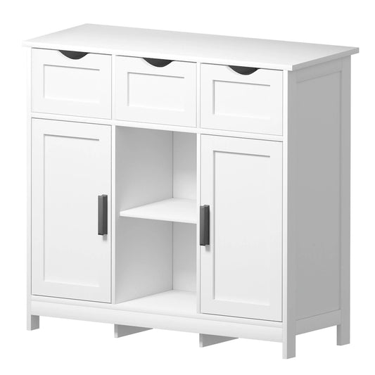 Cabinets With Drawers And Shelves, Living Room, Bedroom, Bathroom Decor Cabinets Furniture Home Decor - White by GJG Denim